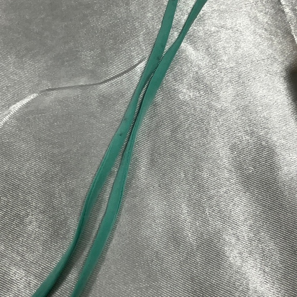 Baby Phat Halter Dress L Boho Floral Print Aqua Brown Asymmetrical Hem Y2K Retro - Picture 14 of 14